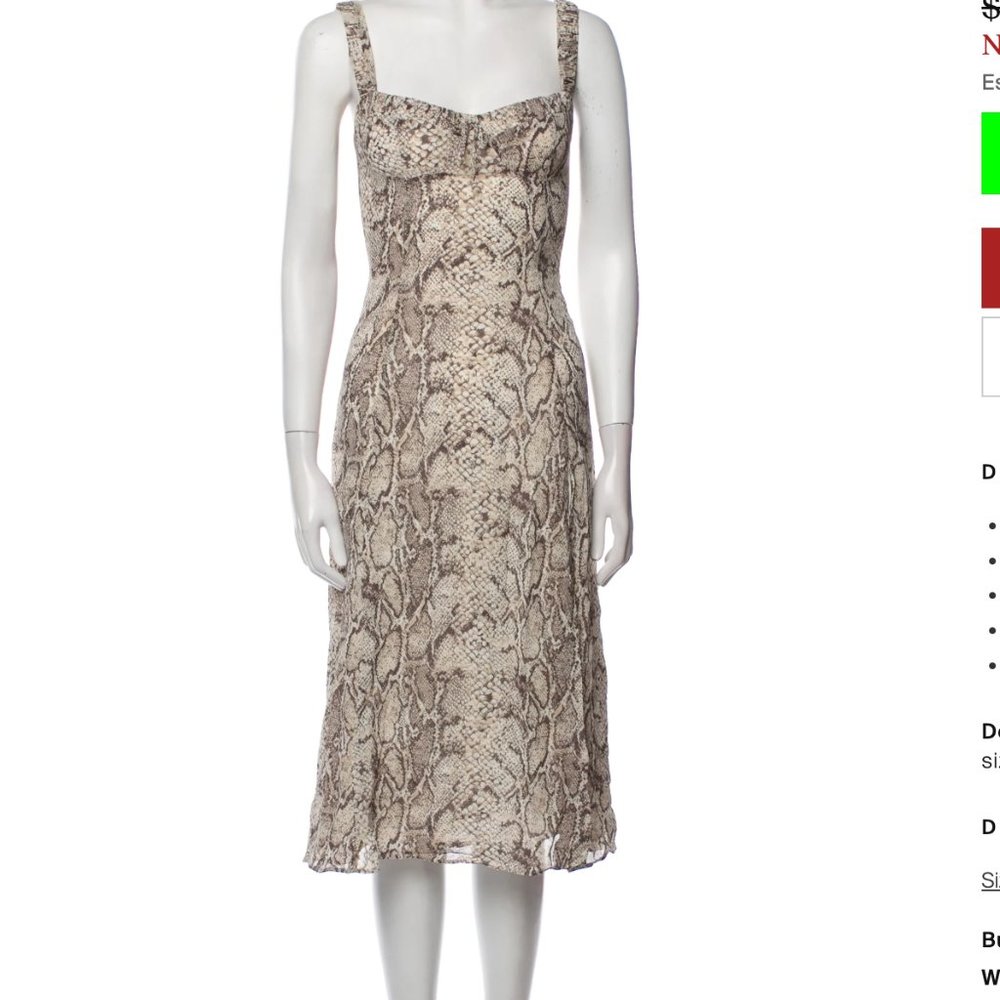 ISO Reformation Peridot in snake skin